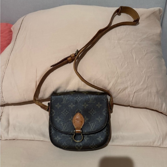 Elegant Brown and Tan Designer Crossbody Bag